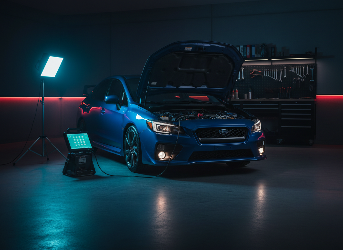 Stock vehicle receiving an initial inspection